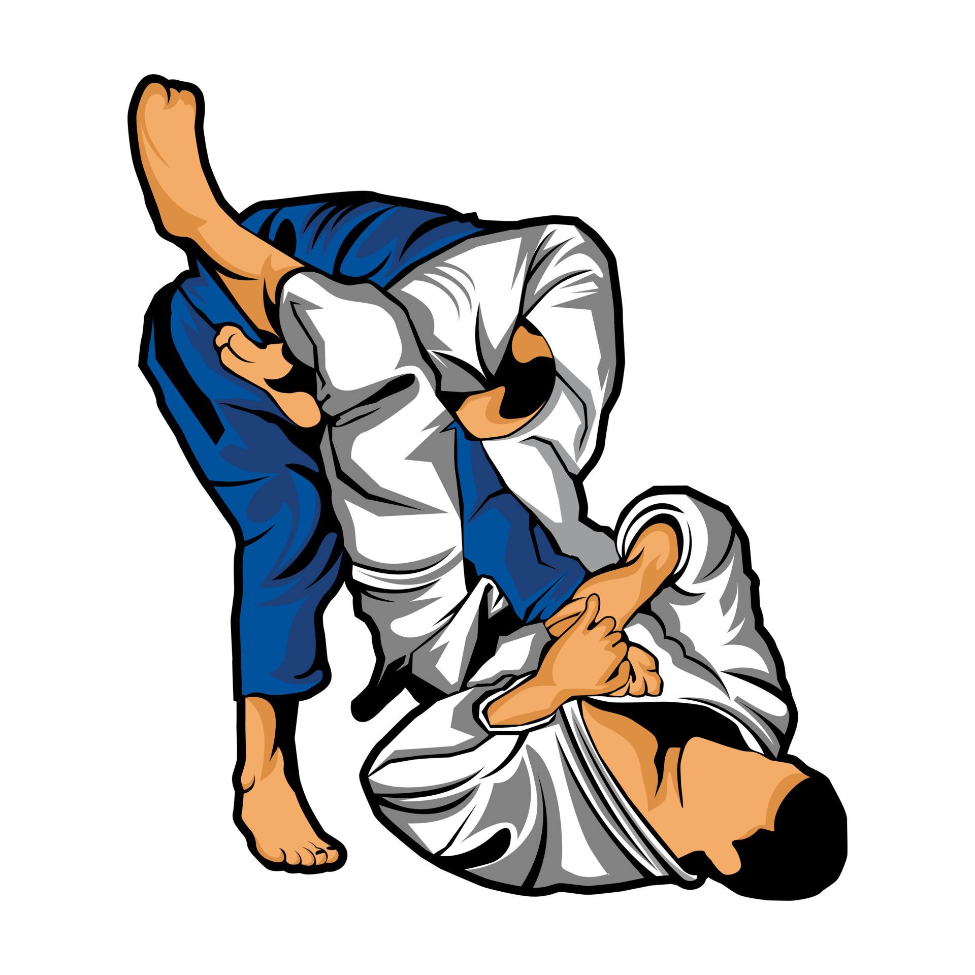 Jiu-Jitsu Fighting Vector on white background 4912573 Vector Art at Vecteezy