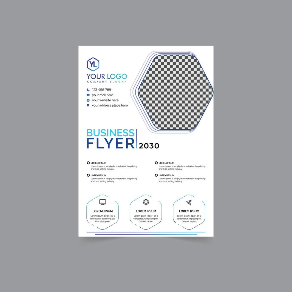 Modern business flyer design template corporate poster design vector template