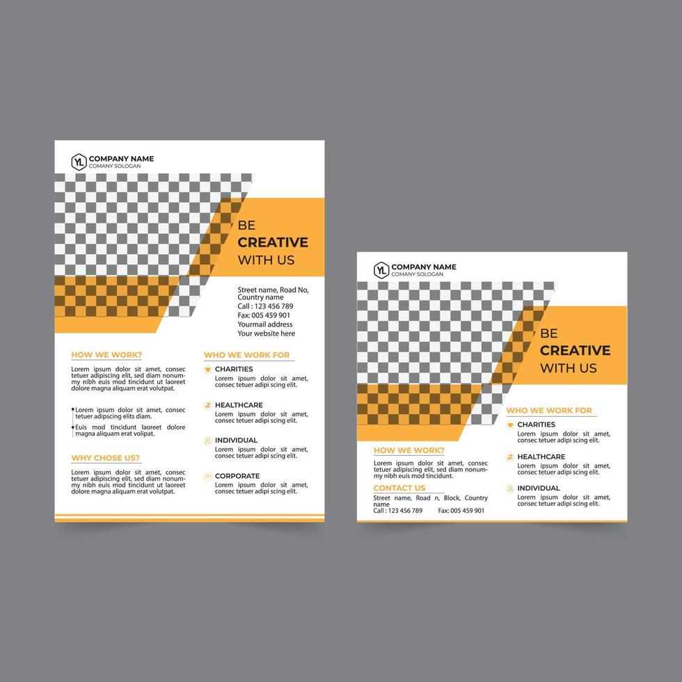 Modern business flyer design template corporate poster design vector template