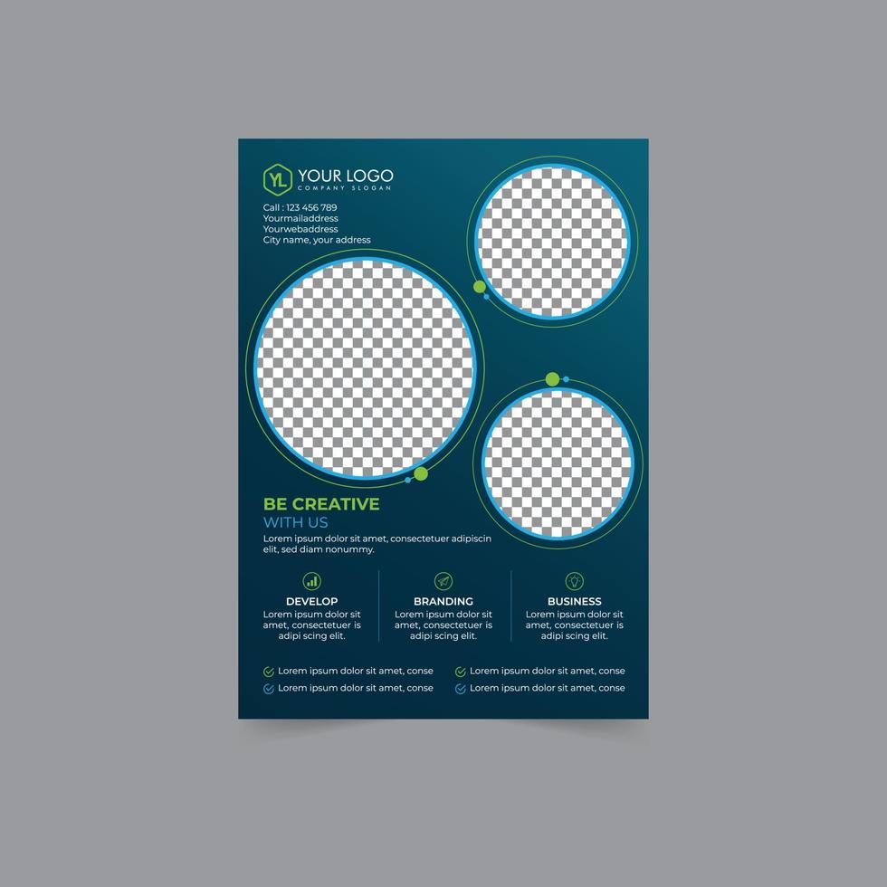 Modern business flyer template corporate poster banner design vector