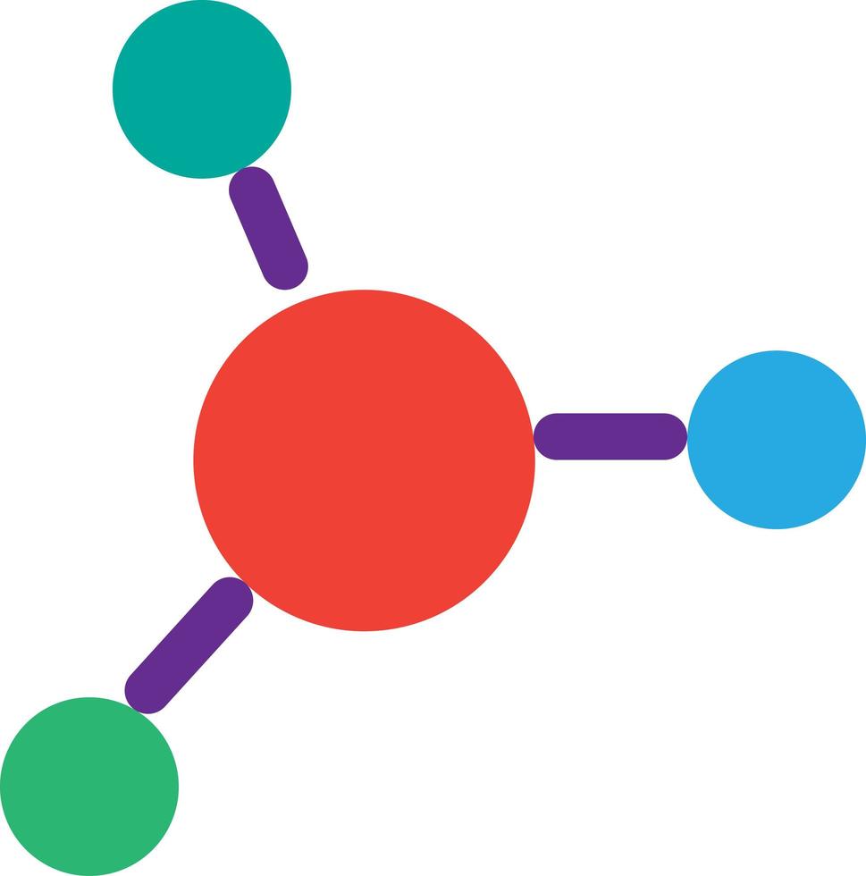 Molecular biology or chemical compound icon vector