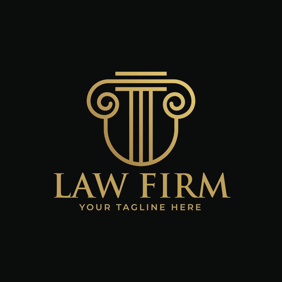 Law firm gold premium logo template vector