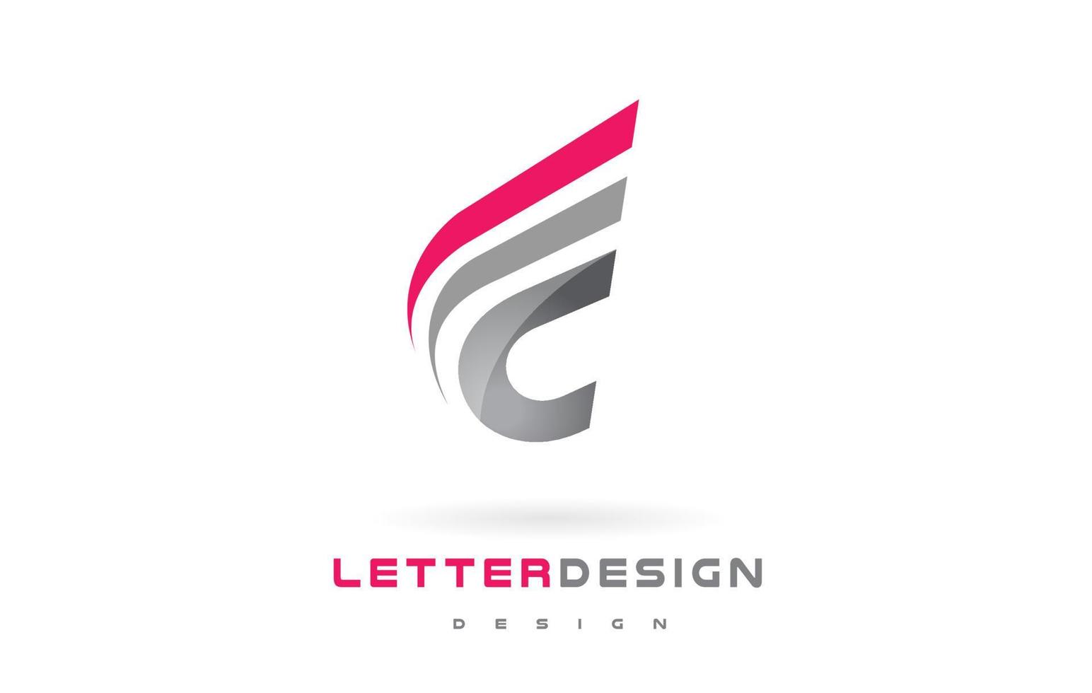 C Letter Logo Design. Futuristic Modern Lettering Concept. vector
