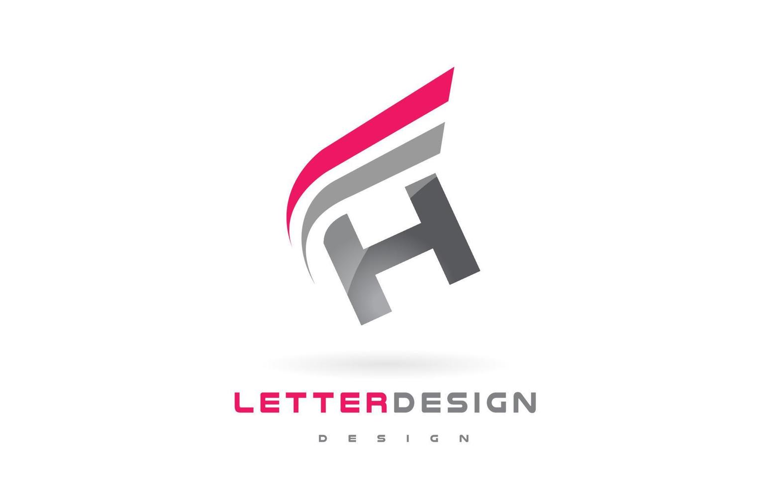 H Letter Logo Design. Futuristic Modern Lettering Concept. vector