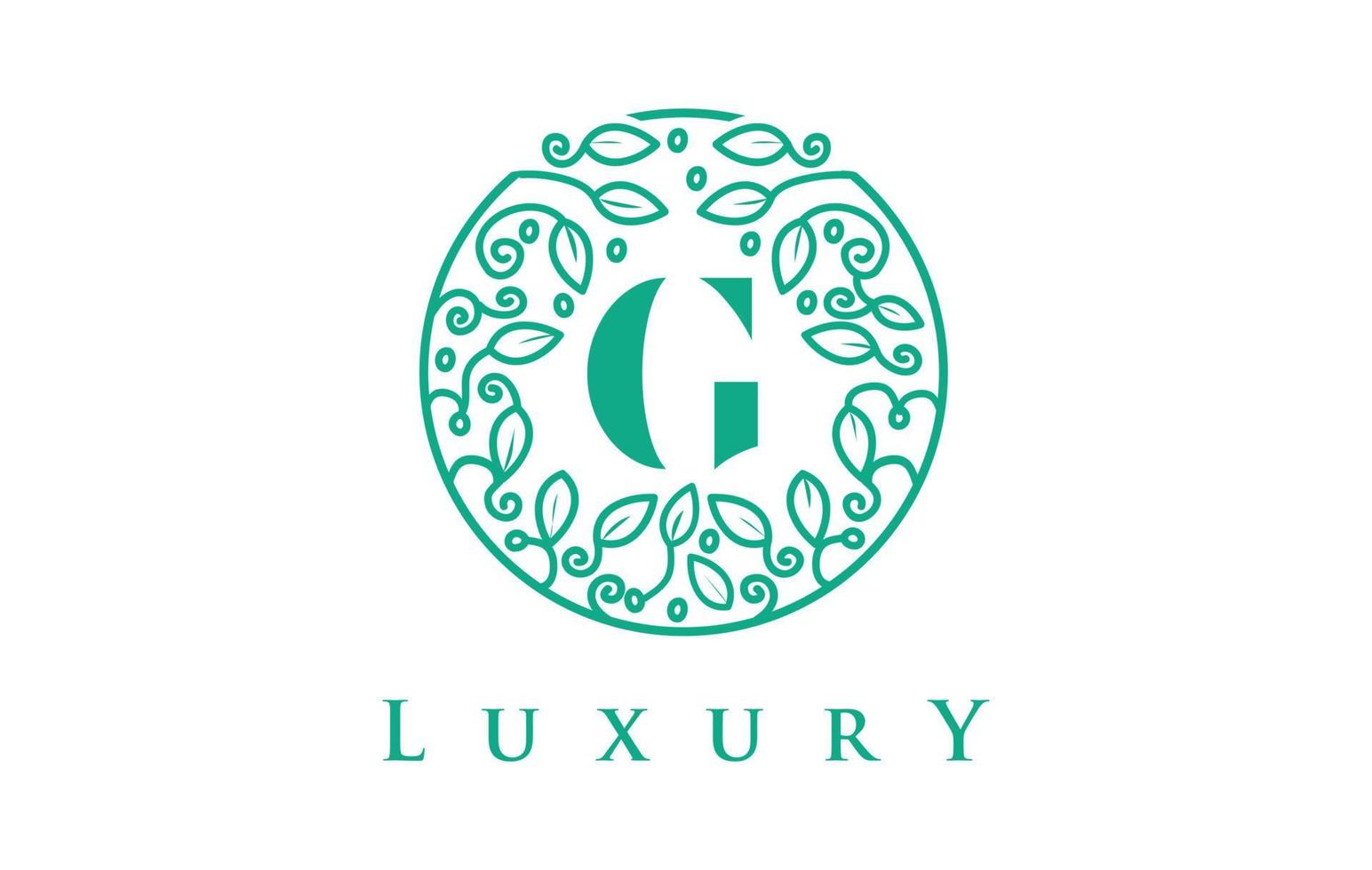 logotipo de la letra g de lujo logotipo de cosméticos de belleza vector