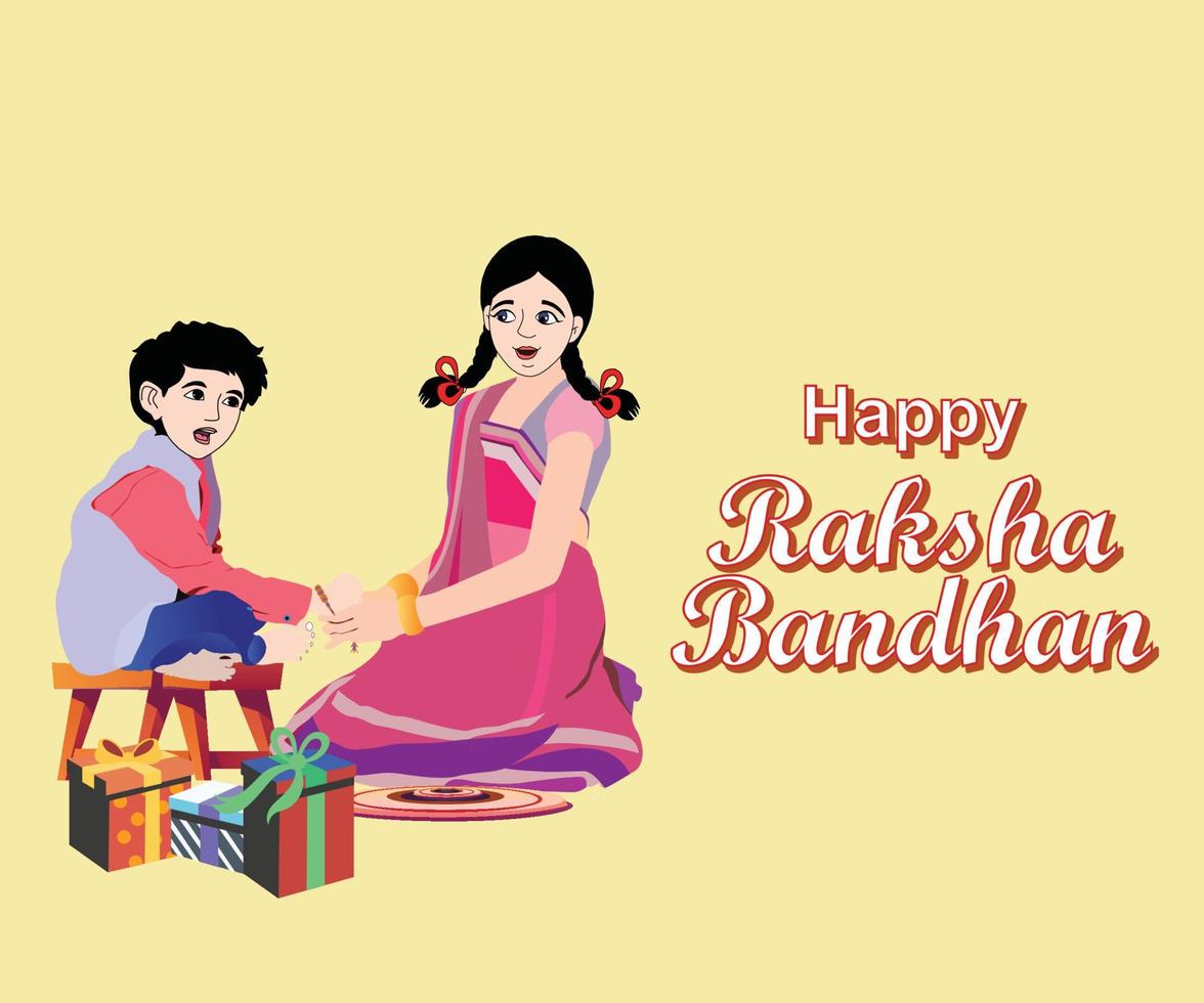 happy Raksha Bandhan vector