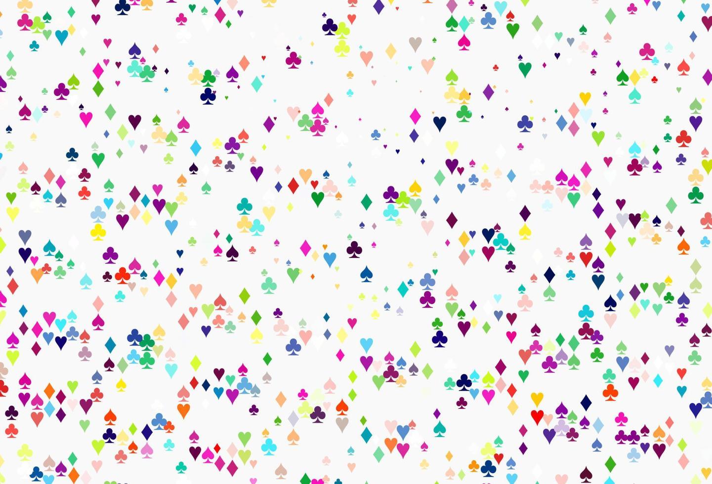 Light Multicolor, Rainbow vector pattern with symbol of cards.