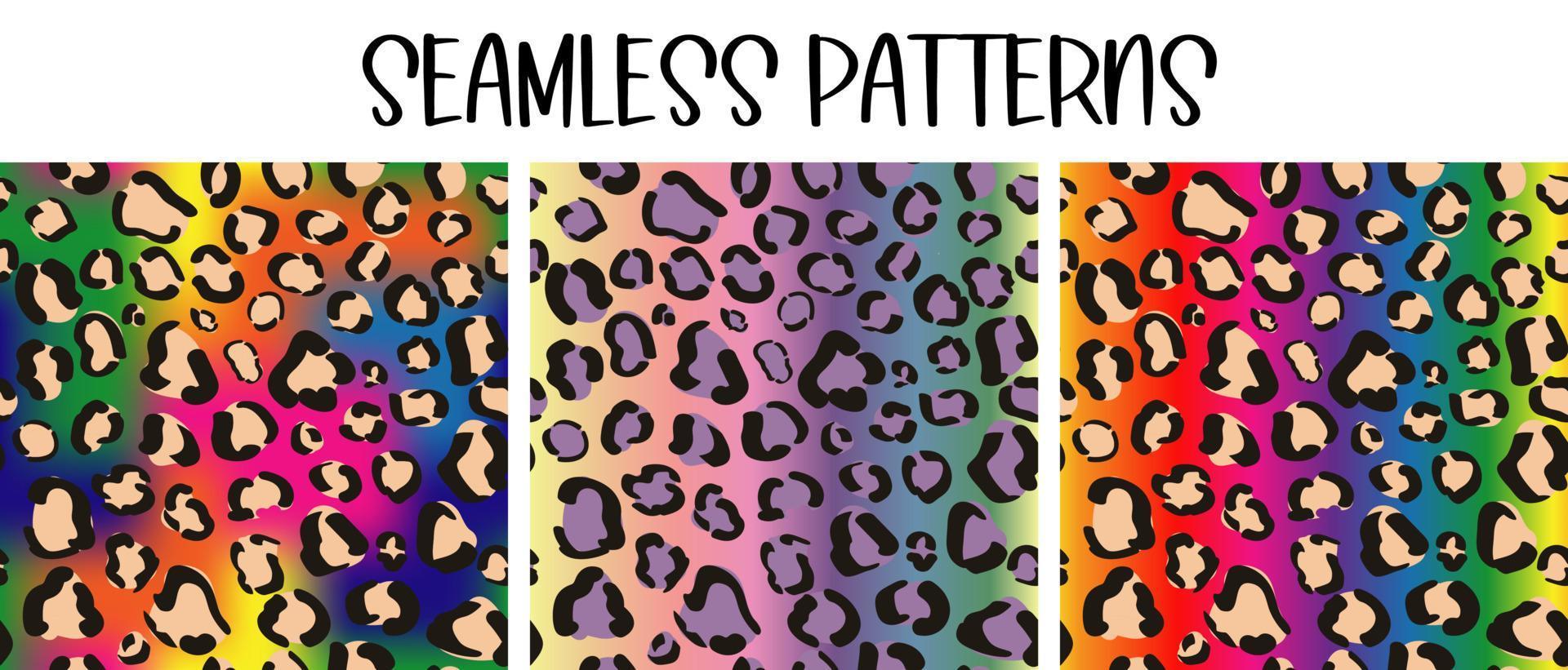 Rainbow gradient print for fabric. Seamless pattern in lgbt colors. Psychedelic hippie paper design vector