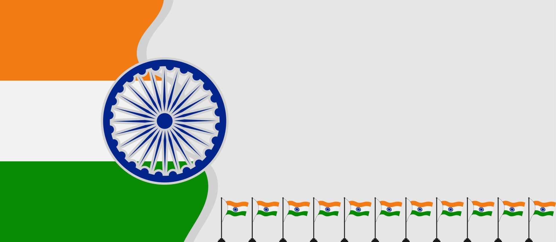 Ilustración de vector de fondo de la India del día de la república y área de espacio de copia. adecuado para ser colocado en contenido con ese tema.