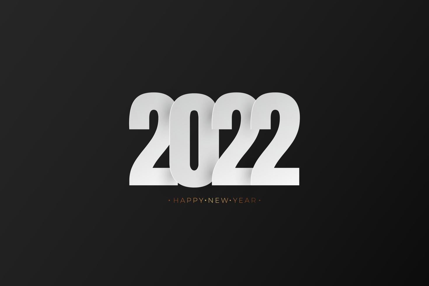 feliz año nuevo 2022 pila blanca vector