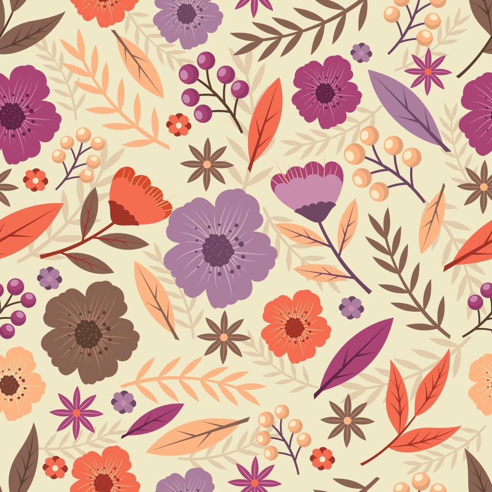 Tropical Floral Seamless Pattern vector