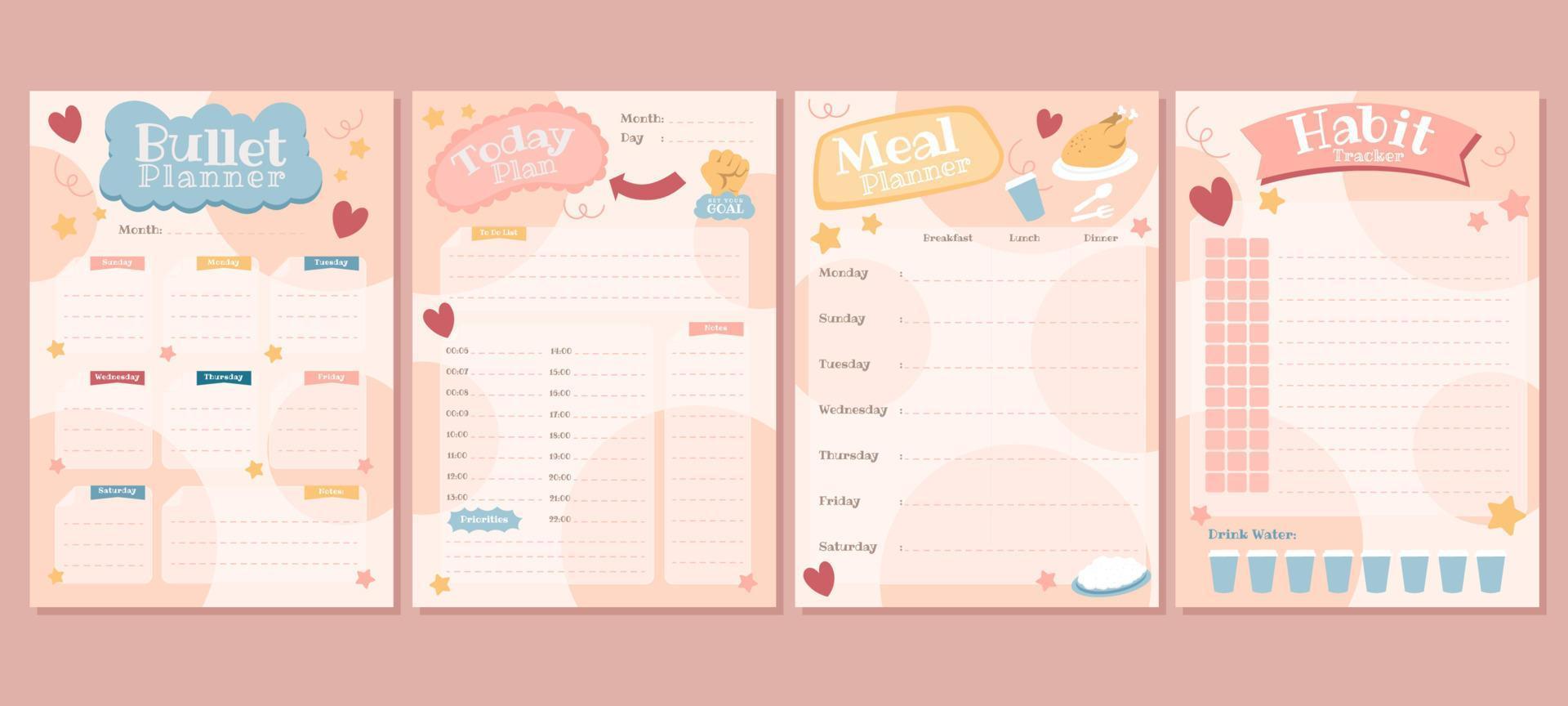 Cute Journal Template vector