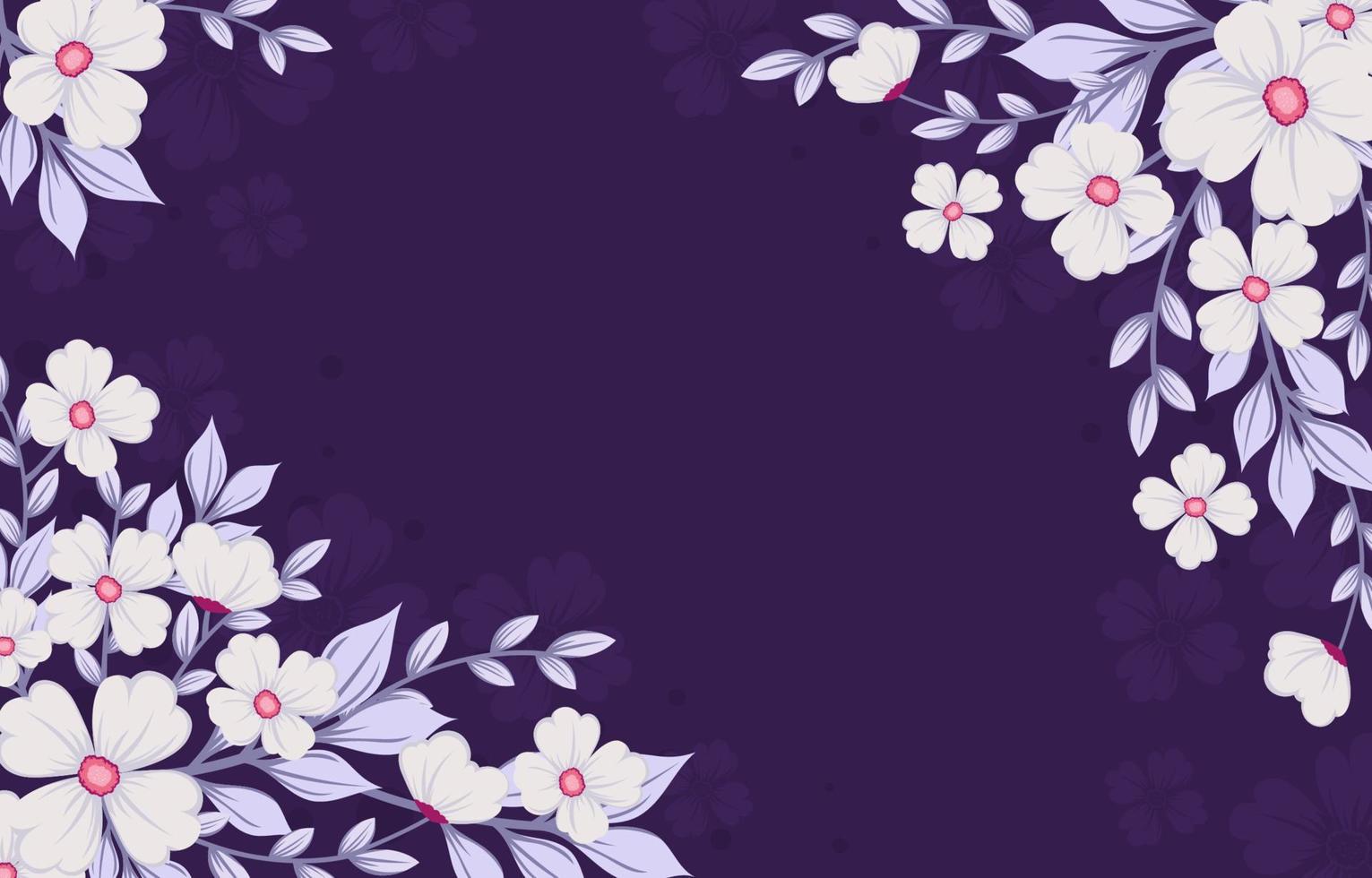 fondo natural con flores tropicales vector