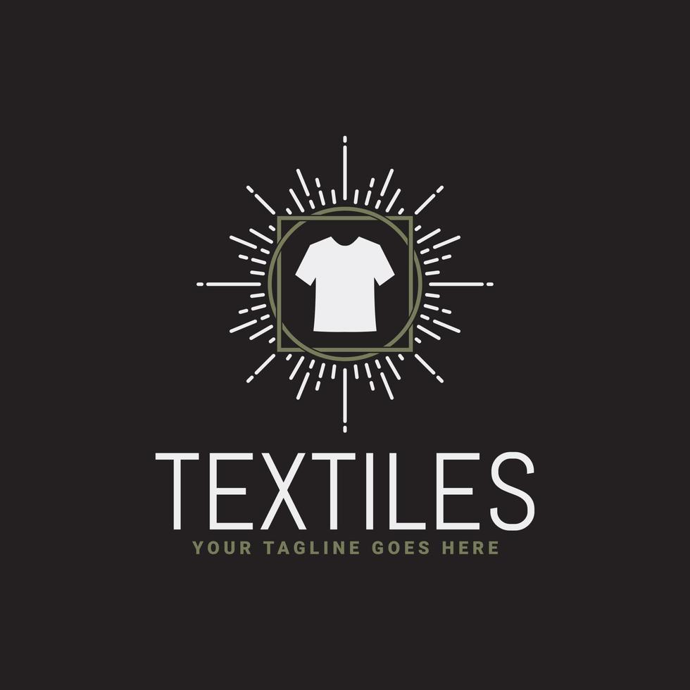 Vintage Shirt Clothing Logo Symbol in a Minimalist and Elegant Line Art Style vector