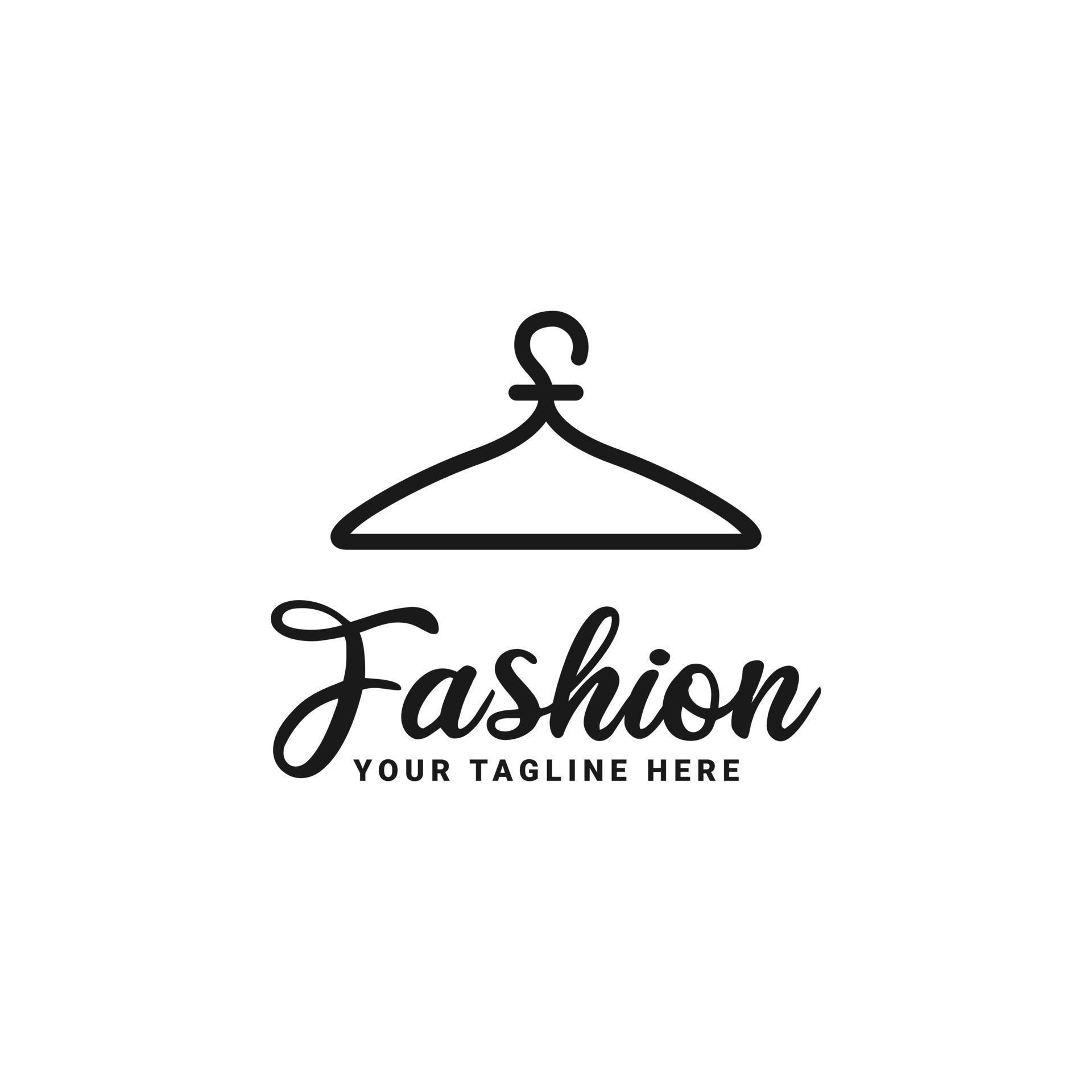 Combination of the Letter F and Clothes Hanger, for the Fashion Logo ...