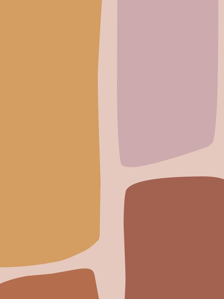 Stylish templates with organic abstract shapes and line in nude colors. Pastel background in minimalist style. Contemporary vector Illustration. Neutral background in minimalist style