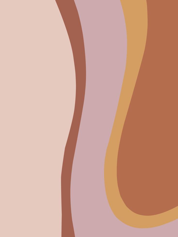 plantillas elegantes con formas orgánicas abstractas y líneas en colores nude. fondo pastel en estilo minimalista. ilustración vectorial contemporánea. fondo neutro en estilo minimalista vector