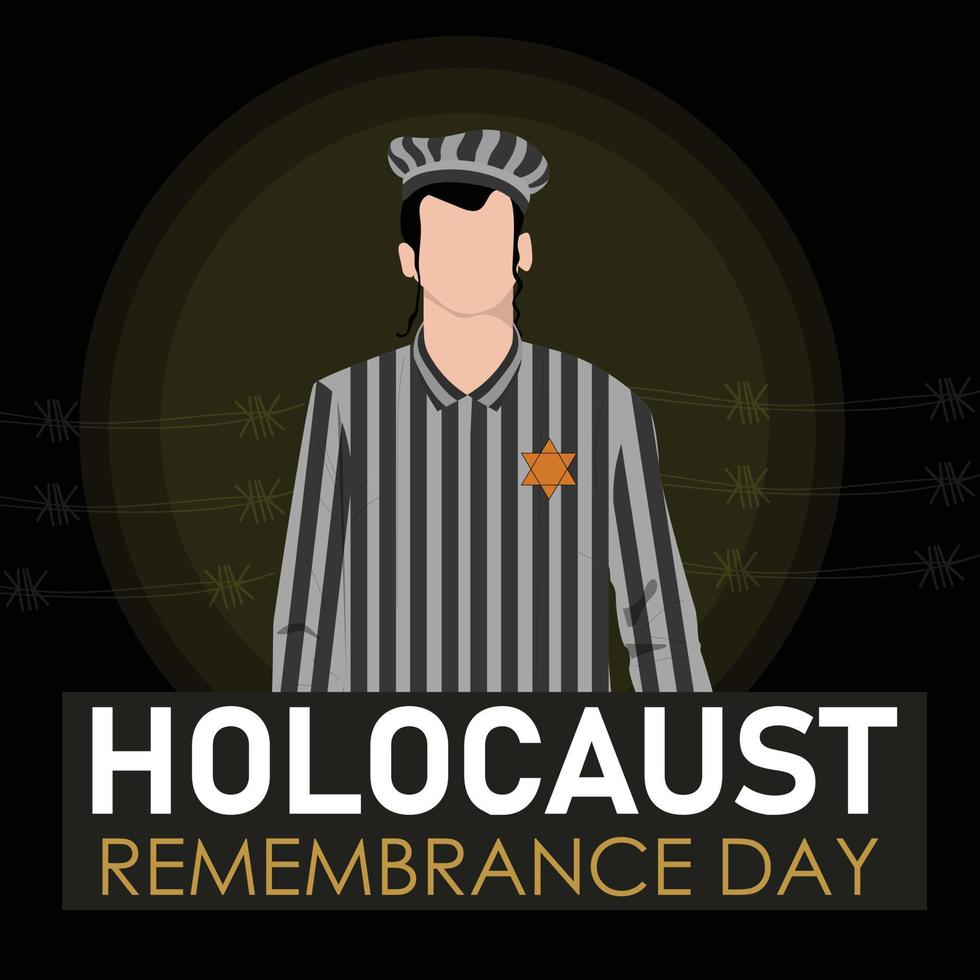 Holocaust remembrance day. vector