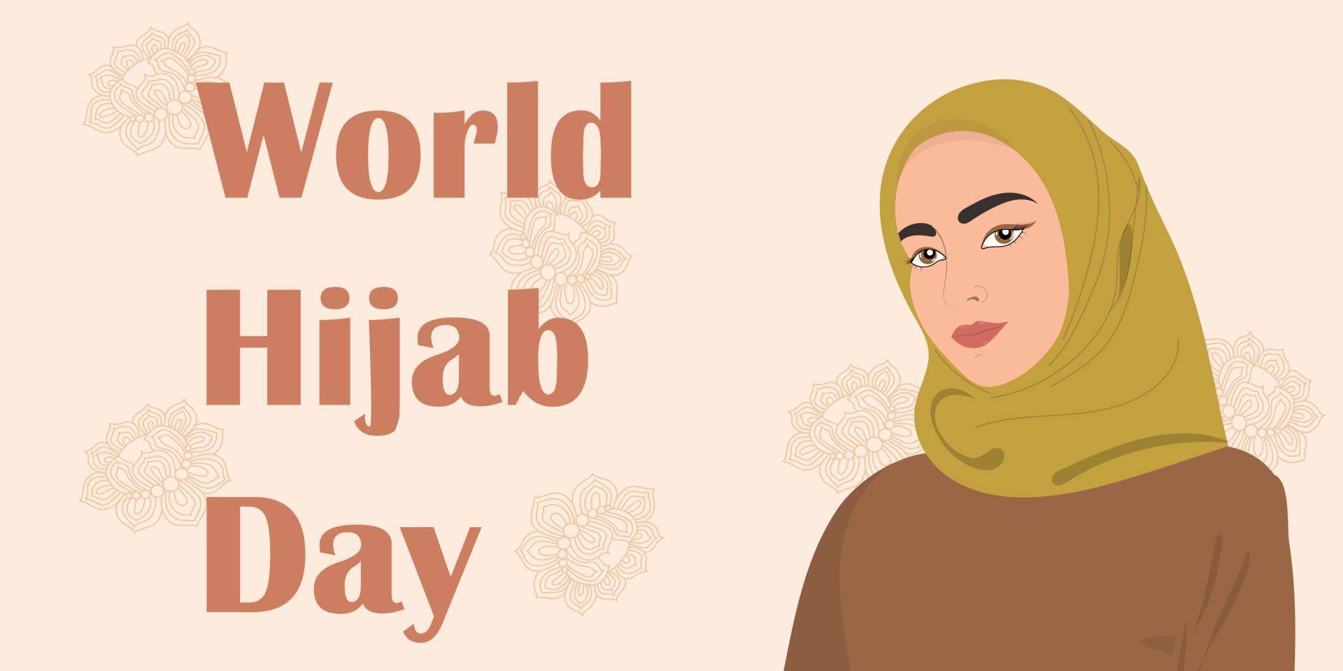 World Hijab Day banner. 4914315 Vector Art at Vecteezy