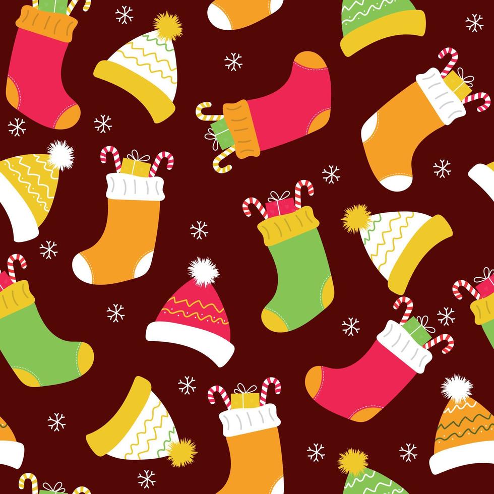 Christmas seamless pattern vector