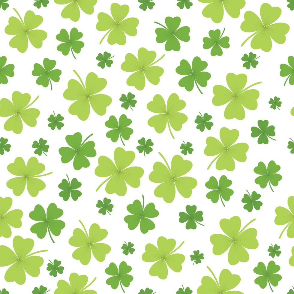 seamless pattern with clovers vector