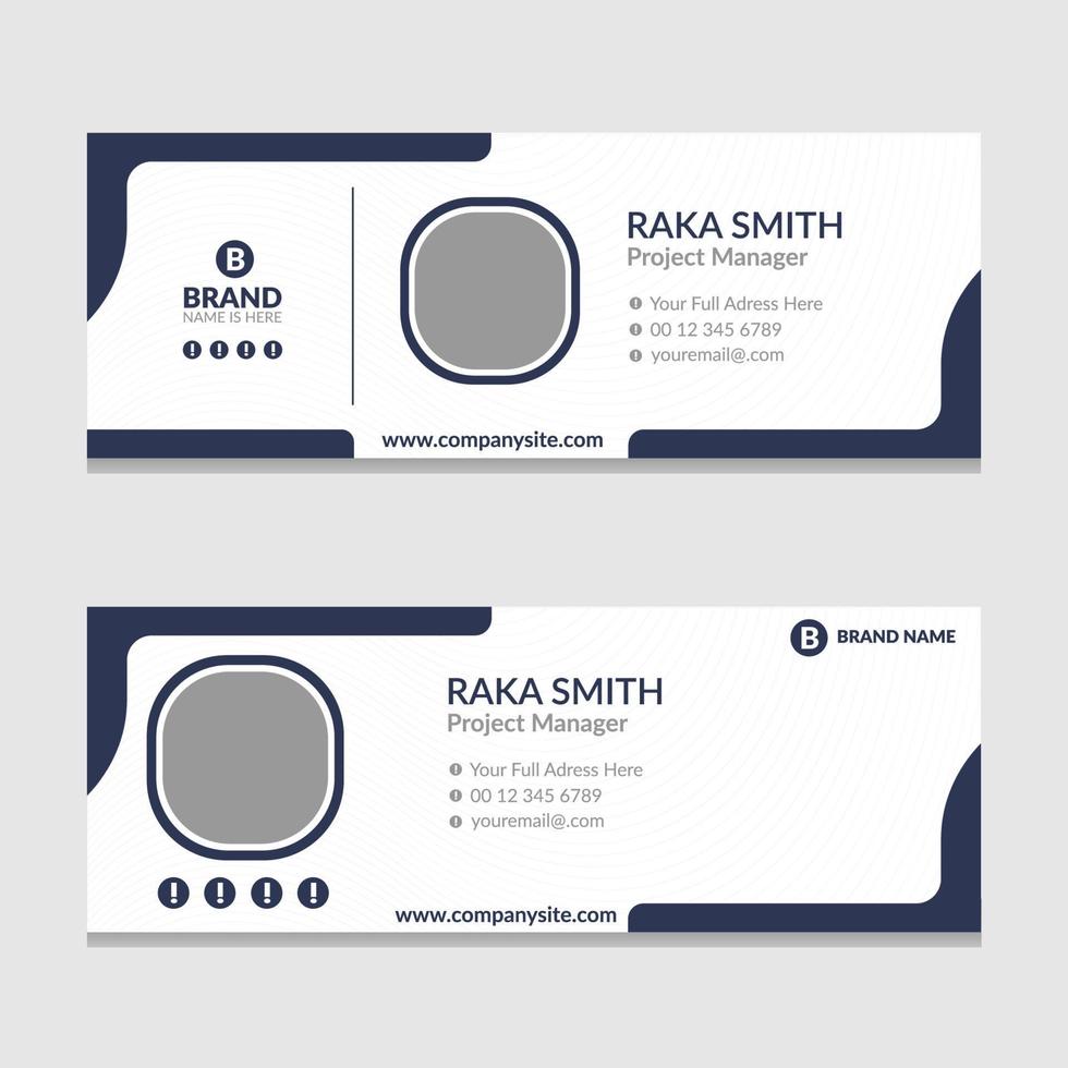 Corporate, Modern Professional Email Signature. visit cards for webmail user interface vector