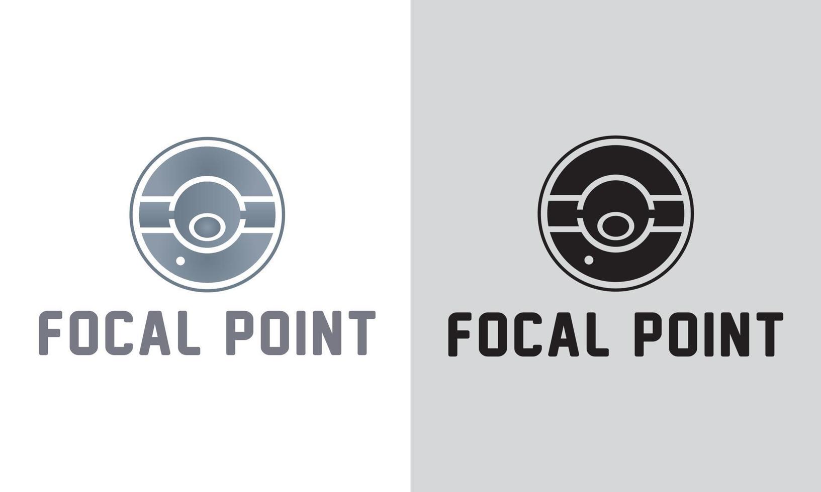 logo de iconos de punto focal en diseño plano con elementos para conceptos móviles y aplicaciones web. vector