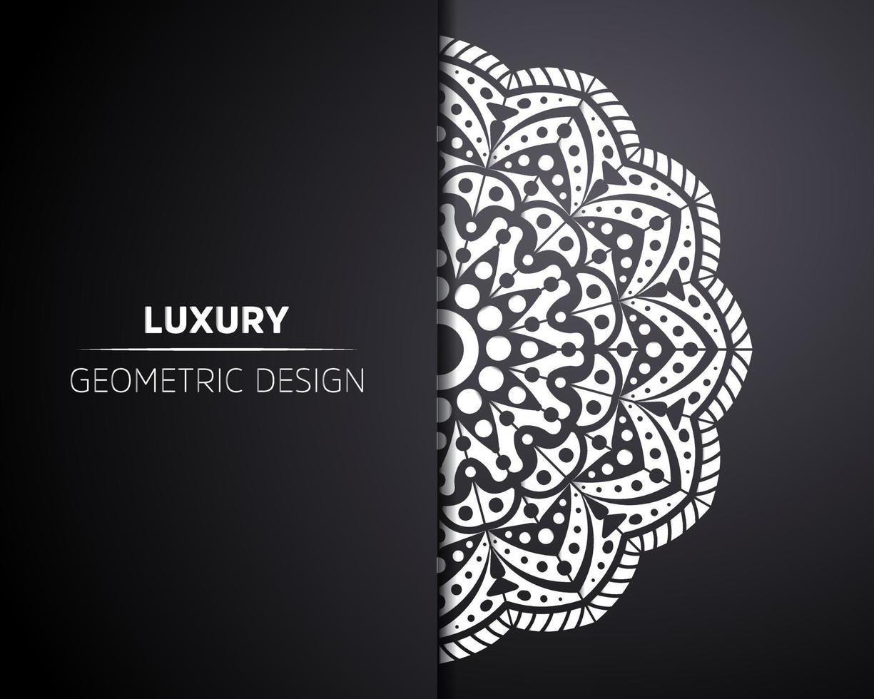 mandala background with White arabesque arabic islamic pattern east style.decorative mandala for print, , banner, cover, flyer vector