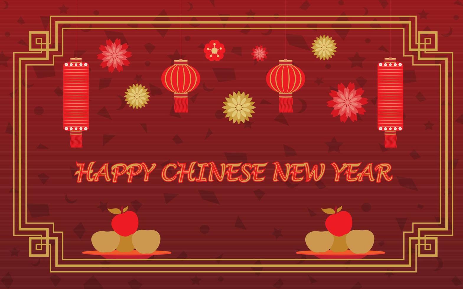 Background illustration for designing online signs or banners for Chinese New Year vector