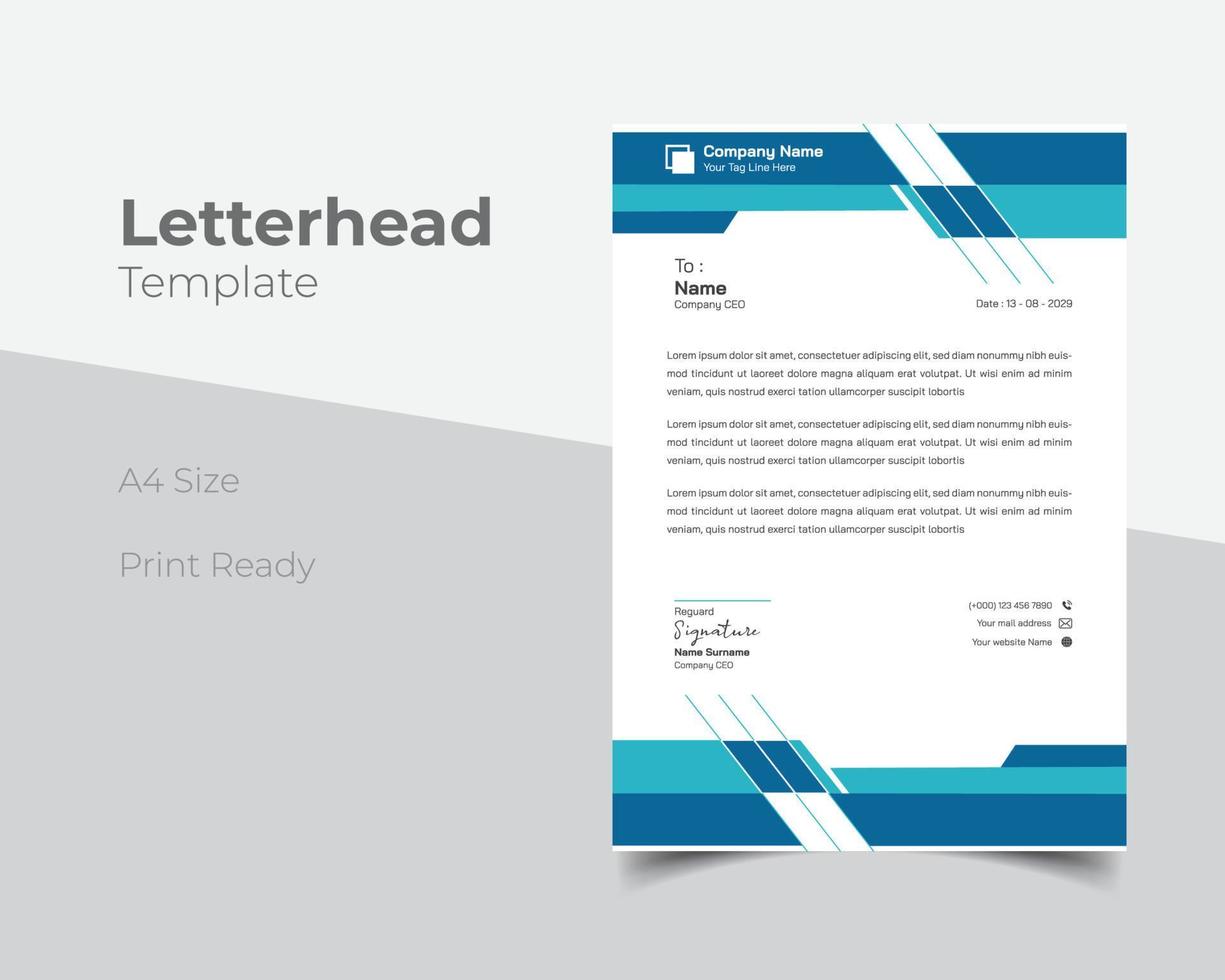 Modern business letterhead template vector