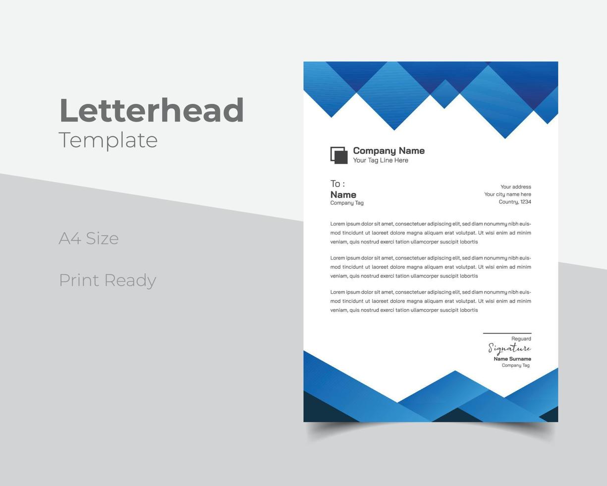 Modern business letterhead template vector