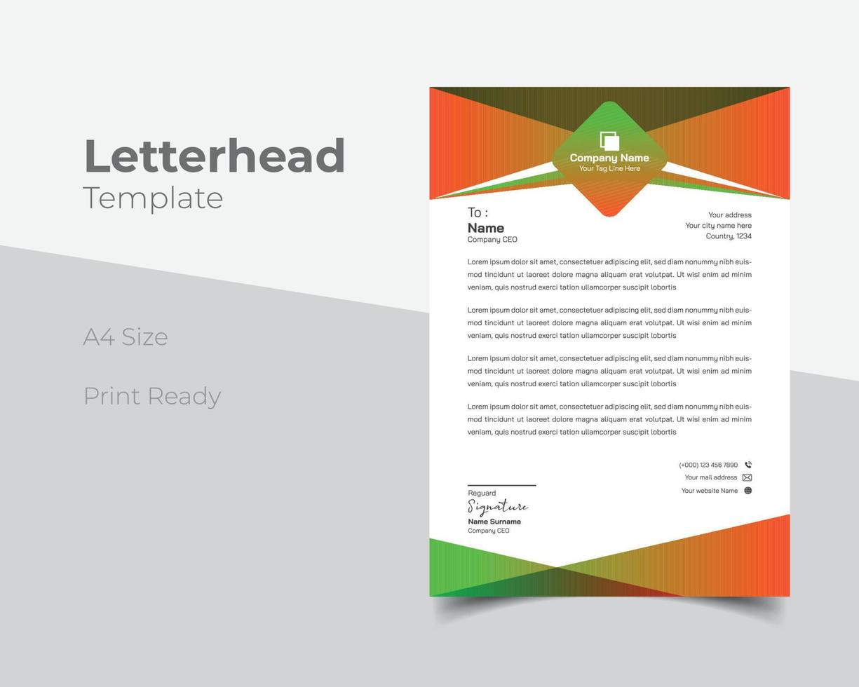 Modern business letterhead template vector