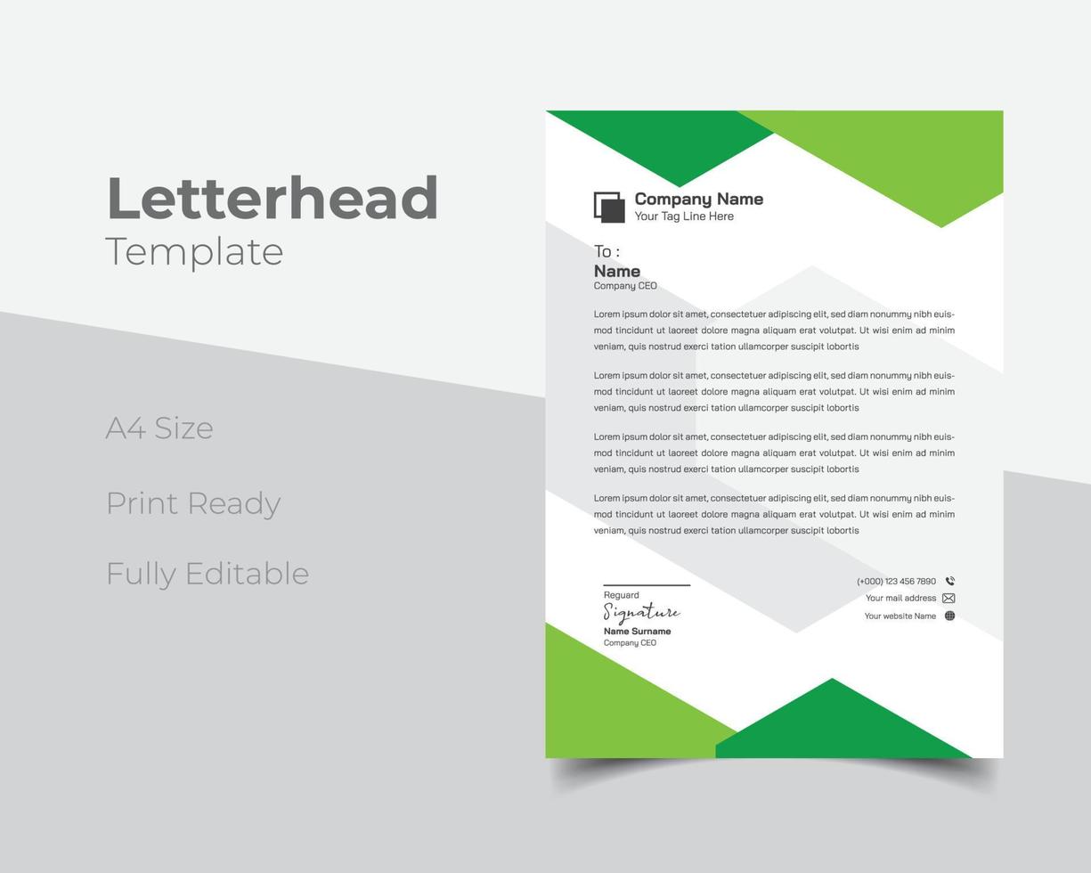 Modern business letterhead template vector