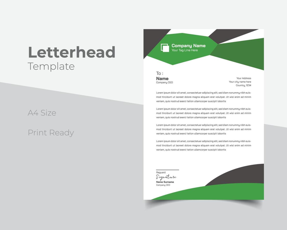 Modern business letterhead template vector