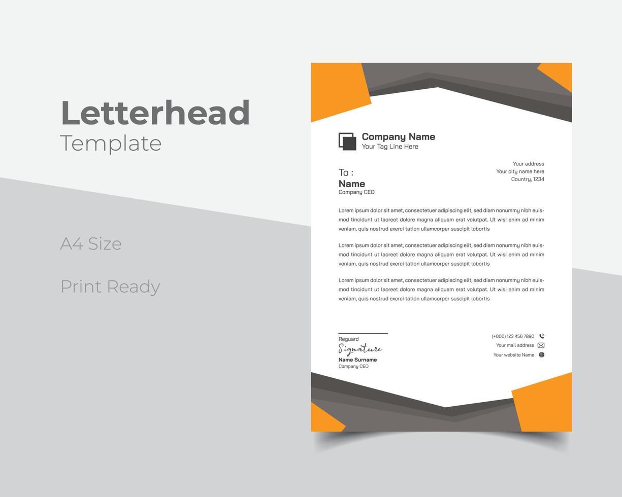 Modern business letterhead template vector