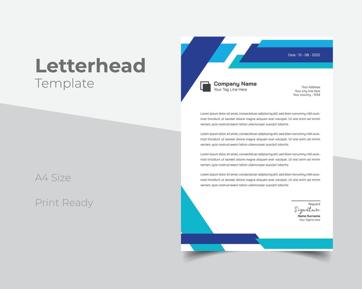 Modern business letterhead template vector