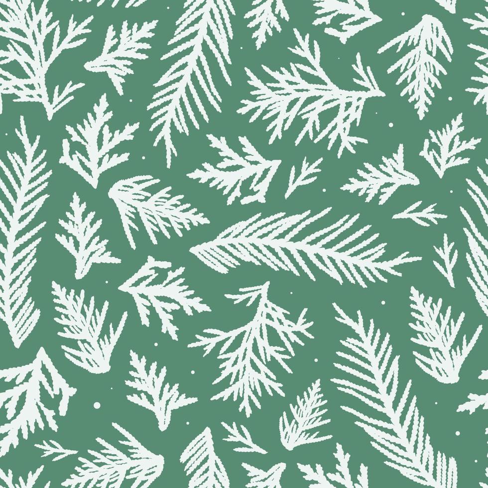 Seamless pattern with tree branches for christmas wrapping paper, scrapbooking, backgrounds, textile and fabric prints, wallpaper, etc. EPS 10 vector