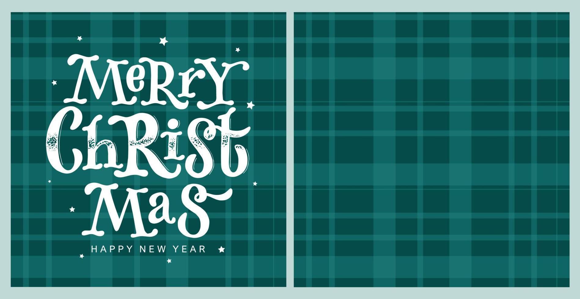 christmas lettering quote decorated with green plaid pattern. Good for greeting cards, posters, prints, signs, etc. EPS 10 vector