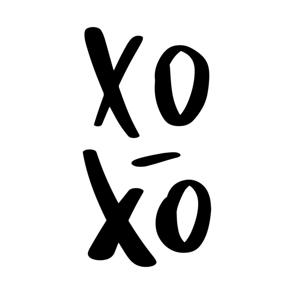 Merry Christmas lettering quote 'XO XO' for greeting cards, posters, prints, invitations, sublimation, stickers, etc. EPS 10 vector
