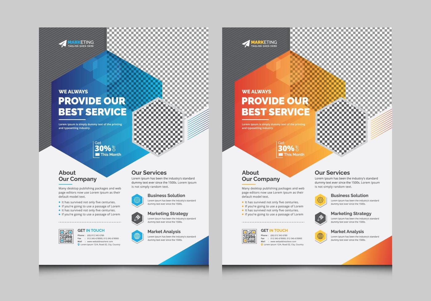 Creative Corporate Business Flyer Template Unique Design for Office, Company, Marketing, Promotion, Event and Multipurpose Use vector