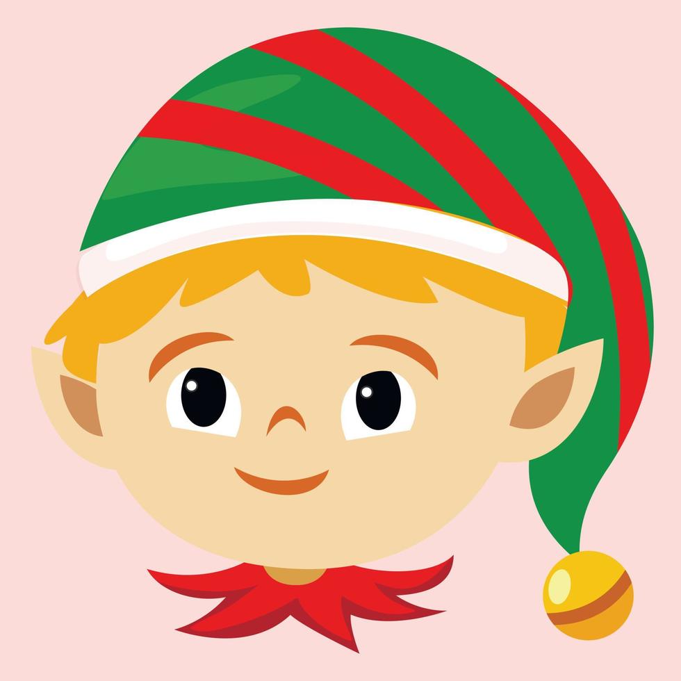 Elf in a New Year's hat vector