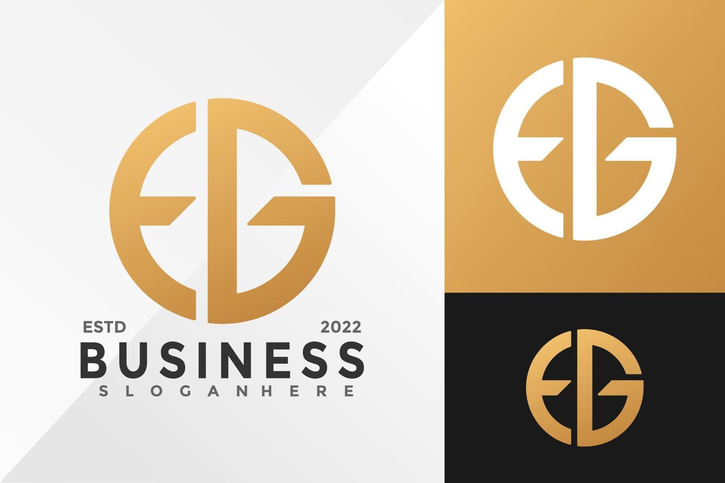Letter EG Business Company Logo Design Vector illustration template