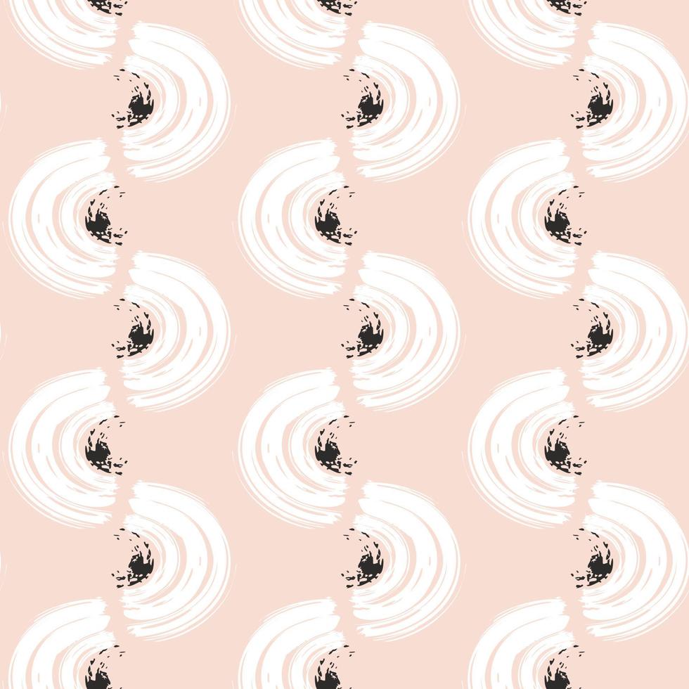 Abstract seamless pattern with brush stroke and marker. Hand drawn doodle shapes, marks and lines. Creative colorful background. Vector illustration