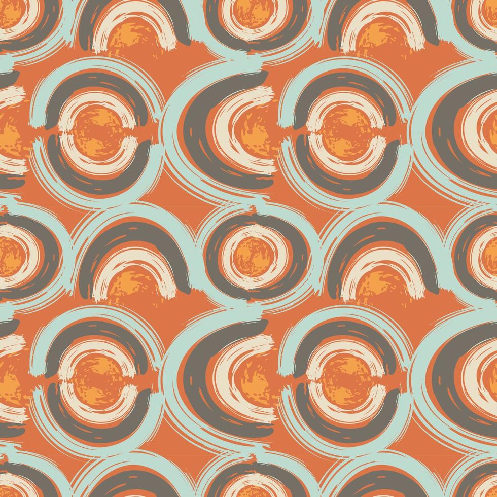 Abstract seamless pattern with brush stroke and marker. Hand drawn doodle shapes, marks and lines. Creative colorful background. Vector illustration