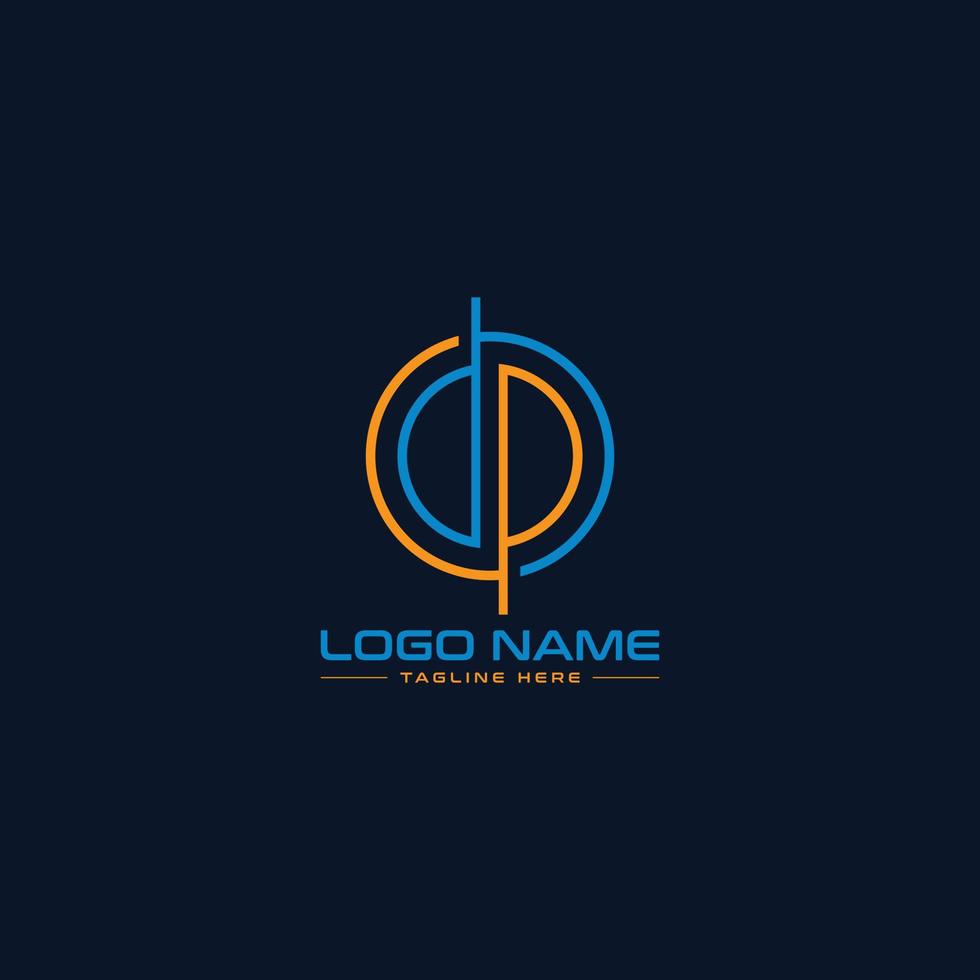 Creative DP initial letter logo design vector