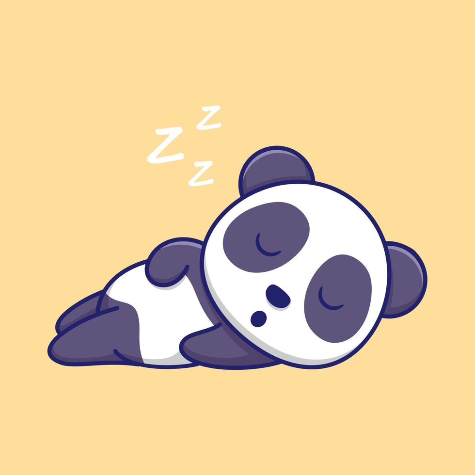 Ilustración de icono de vector de dibujos animados lindo panda durmiendo.  concepto plano de mascota de personaje animal. 4916265 Vector en Vecteezy