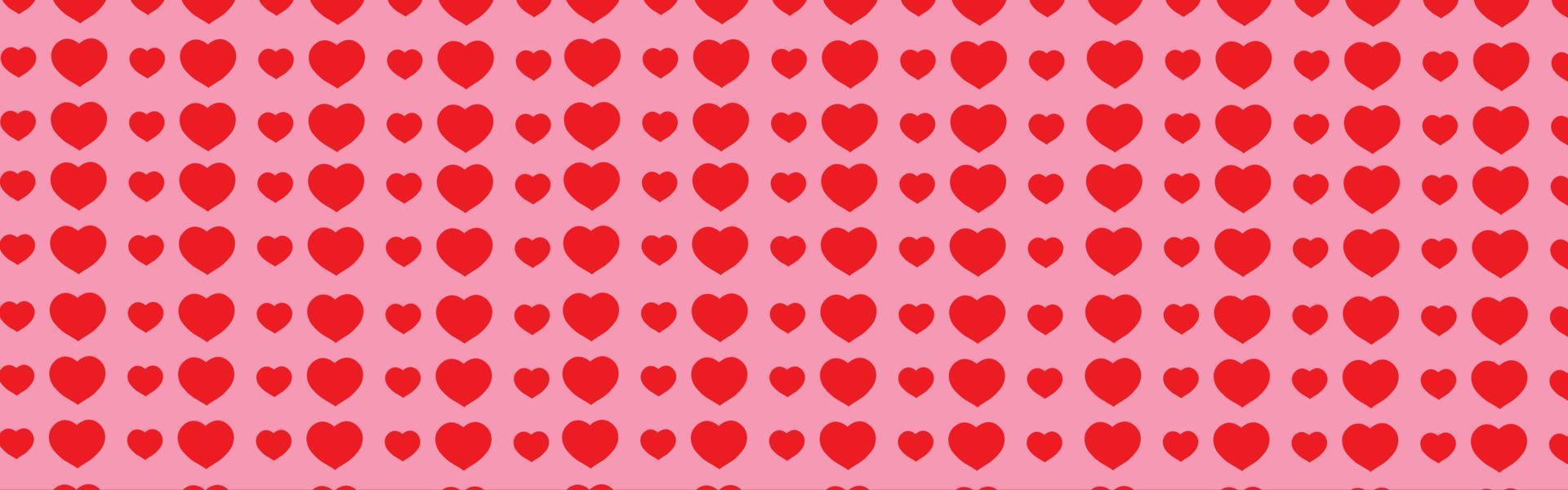 Cute Valentine Hearts Seamless Pattern vector