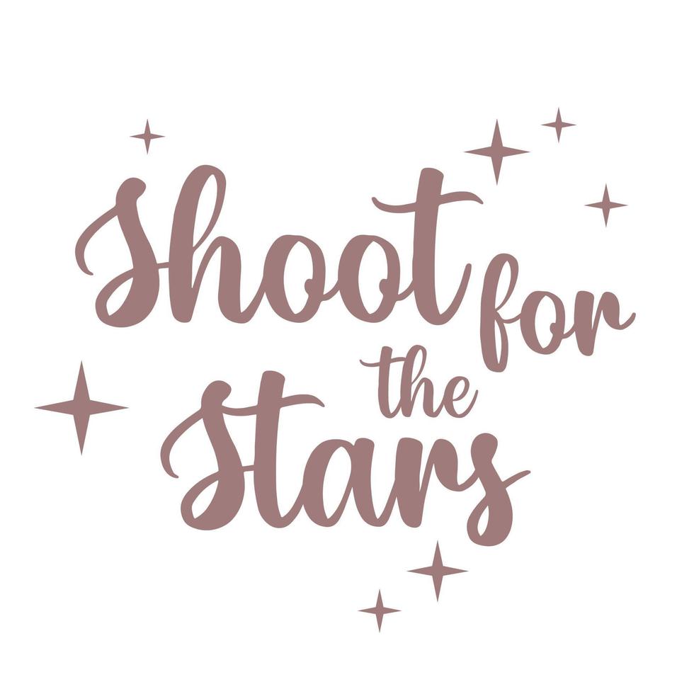 shoot for the star Print vector