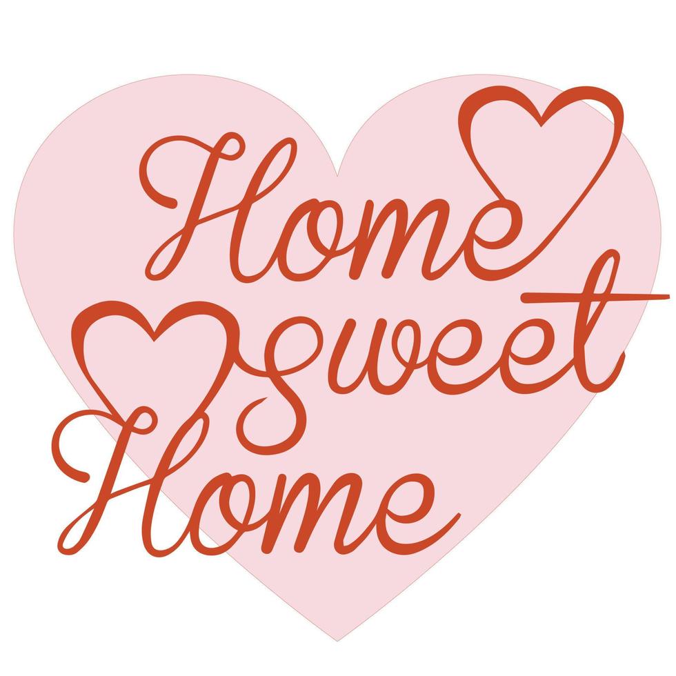 Home sweet home with heart placement isolated vector icon design