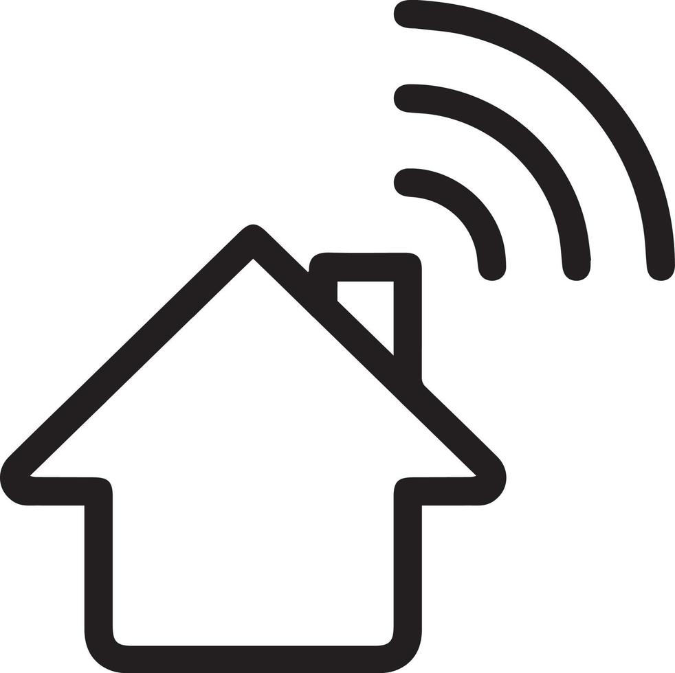 house home wifi icon flat home icon on a black background vector